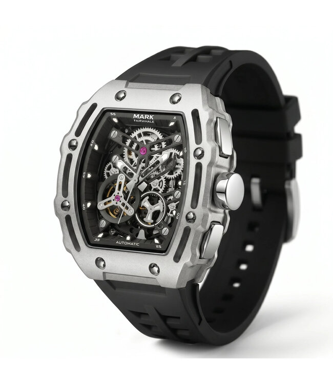 Mark Fairwhale  BARRELIX FW-6700 Skeleton Automatik Silber/Schwarz Herrenuhr