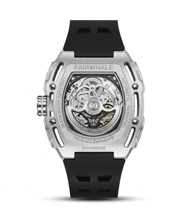 Mark Fairwhale  BARRELIX FW-6700 Skeleton Automatik Silber/Schwarz Herrenuhr