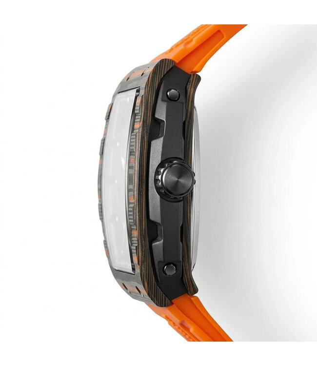 Mark Fairwhale TONNEVAR FW-6660 Tonneau Skeleton Automatik Schwarz/Orange Herrenuhr