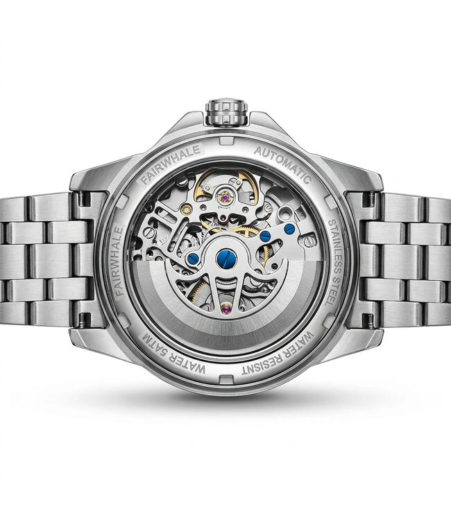 Mark Fairwhale TURVEX FW-6030 Skeleton Automatik Silber/Schwarz Herrenuhr