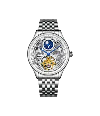 Mark Fairwhale NOCTARA FW-6100 Moon Phase Automatik Silber Herrenuhr