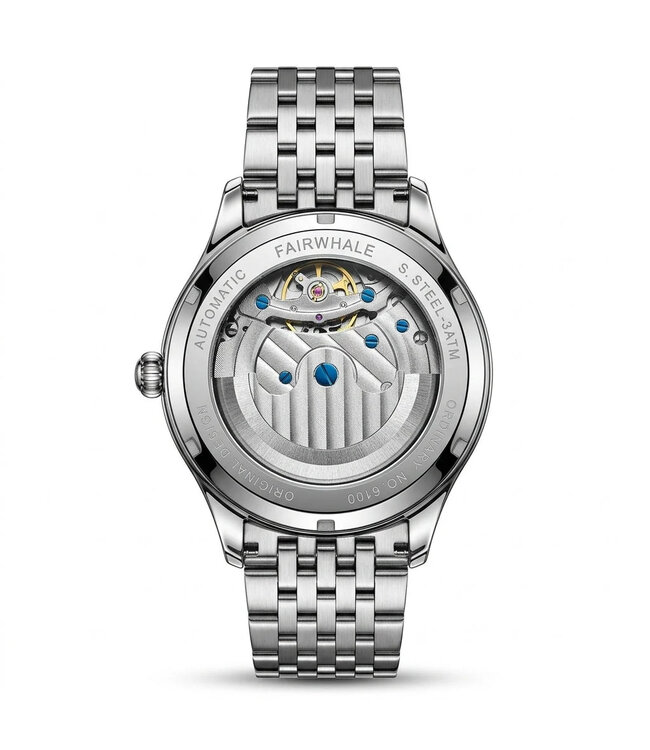 Mark Fairwhale  NOCTARA FW-6100 Moon Phase Automatik Silber Herrenuhr