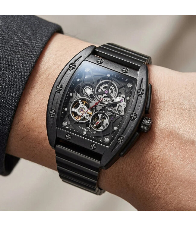 Mark Fairwhale THERONIX FW-6180 Skeleton Automatik Schwarz Herrenuhr