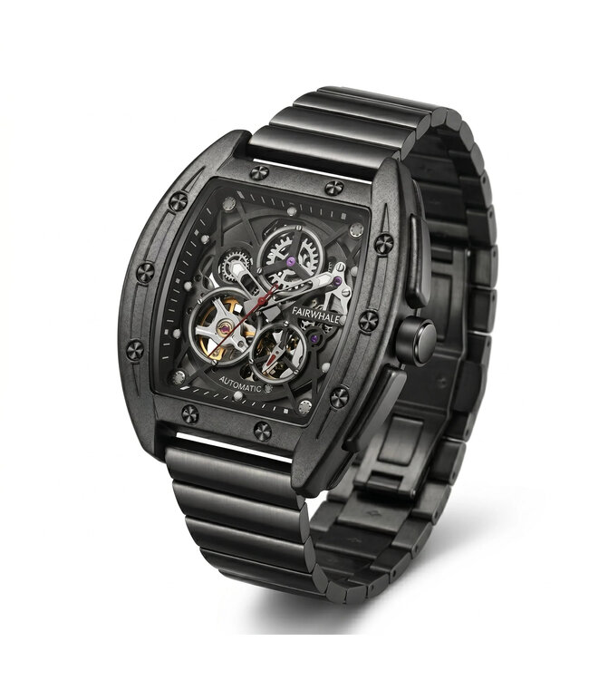 Mark Fairwhale THERONIX FW-6180 Skeleton Automatik Schwarz Herrenuhr
