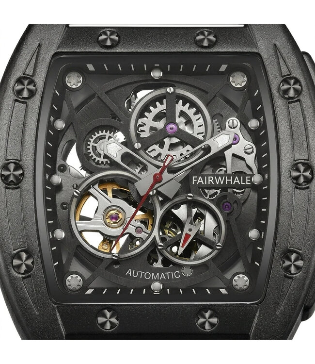 Mark Fairwhale THERONIX FW-6180 Skeleton Automatik Schwarz Herrenuhr