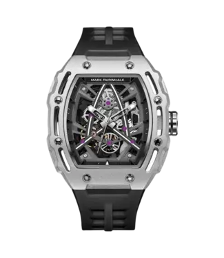Mark Fairwhale TONNEXOR FW-6650 Tonneau Skeleton Automatik Silber/Schwarz Herrenuhr