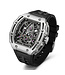 Mark Fairwhale TONNEXOR FW-6650 Tonneau Skeleton Automatik Silber/Schwarz Herrenuhr