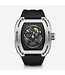 Mark Fairwhale TONNEXOR FW-6650 Tonneau Skeleton Automatik Silber/Schwarz Herrenuhr