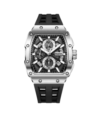 Mark Fairwhale BARONIX FW-5960 Tonneau Chronograph Silber Herrenuhr