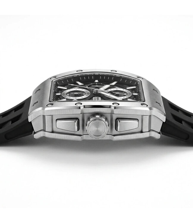 Mark Fairwhale  BARONIX FW-5960 Tonneau Chronograph Silber Herrenuhr