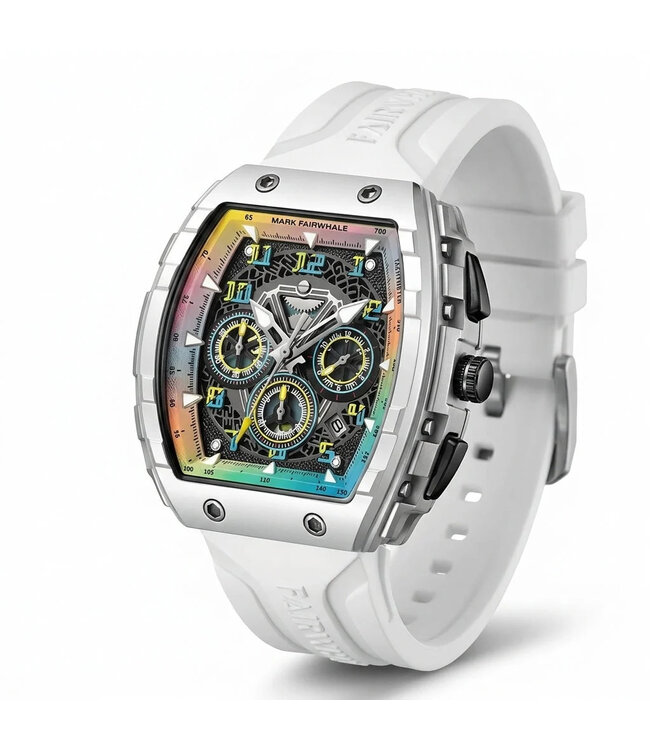 Mark Fairwhale TONIXA FW-5001 Tonneau Quarz Weiss Herrenuhr