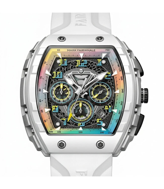Mark Fairwhale TONIXA FW-5001 Tonneau Quarz Weiss Herrenuhr