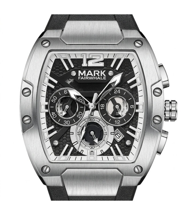 Mark Fairwhale  TONNERIX FW-5950 Tonneau Chronograph Silber/Schwarz Herrenuhr