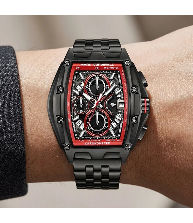 Mark Fairwhale TONIXORA FW-5080 Chronograph Schwarz/Rot Herrenuhr