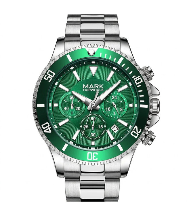Mark Fairwhale  SPORTRIX FW-5770 Sport Quarz Silber/Grün Herrenuhr