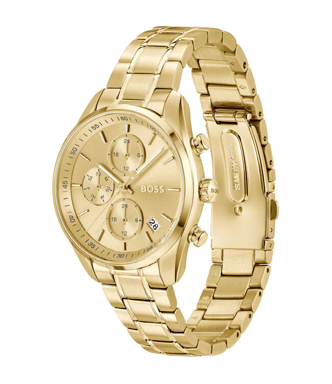 Hugo Boss   Grand Tour 1502768 Quarz Multifunction Gold Damenuhr