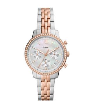 Fossil Neutra Chronograph ES5279 Bicolor/Perlmutt Damenuhr