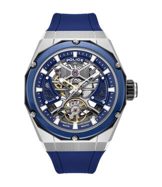 Police Dayton PEWGR0082304 Automatik Blau/Silber Herrenuhr