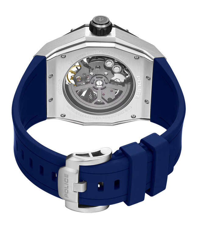 Police Dayton PEWGR0082304 Automatik Blau/Silber Herrenuhr
