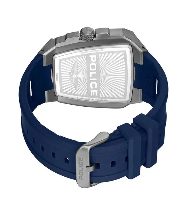 Police Tough Gear PEWGQ0056806 Multifunction Silber/Rot Herrenuhr