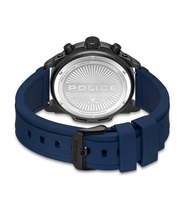 Police Clout Orb PEWGO00777X0 Chronograph Schwarz/Blau Herrenuhr Set