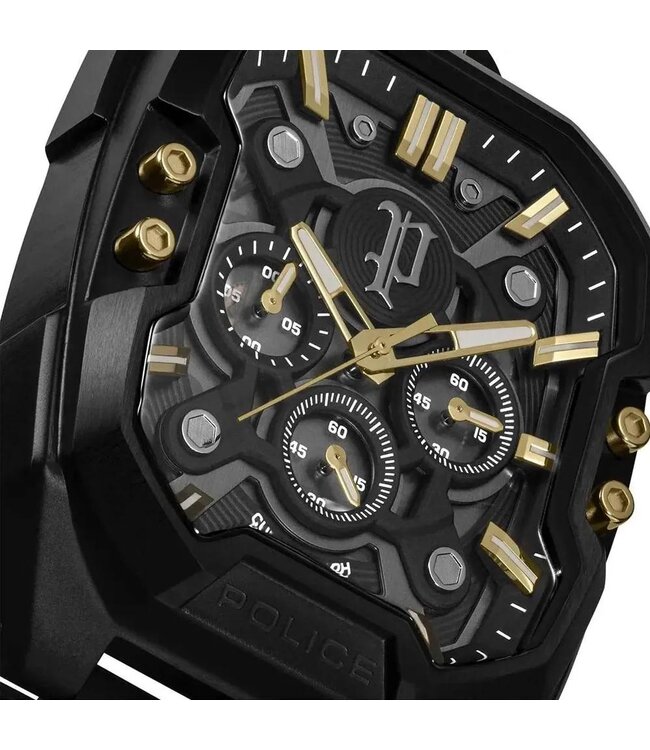 Police Bullhead PEWGO0092204-SET Chronograph Schwarz/Gold Herrenuhr Set