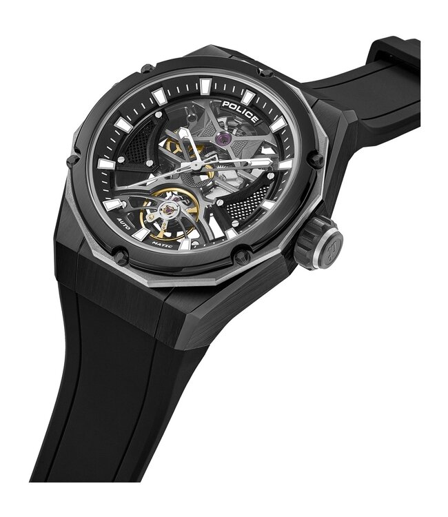 Police Dayton PEWGR0082301 Automatik Grau/Silber Herrenuhr