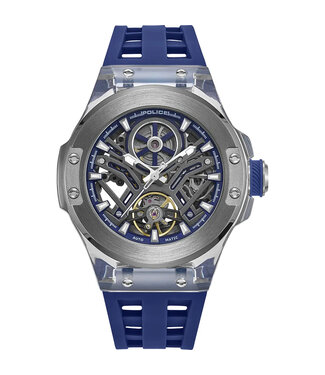Police Cyclone PEWGR0082204 Automatik Silber/Blau Herrenuhr