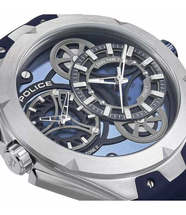 Police Scepter PEWGM0081703 Dual Display Silber/Blau Herrenuhr