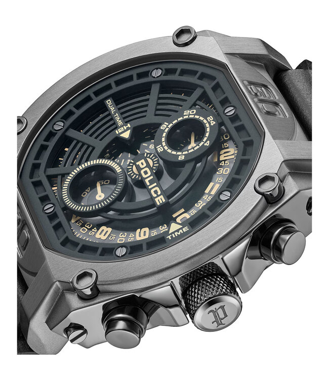 Police Norwood PEWGF0040002 Multifunction Gunmetal/Grau Herrenuhr