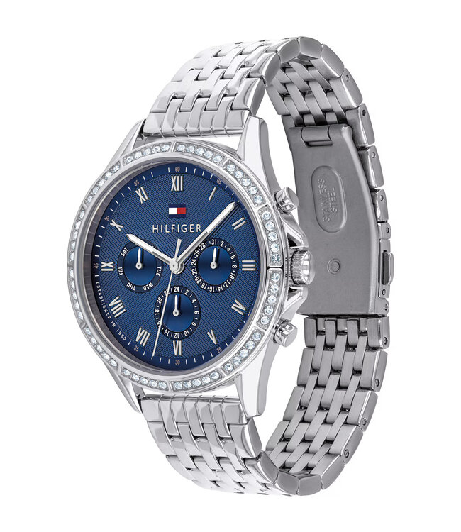 Tommy Hilfiger   Ari 1782141 Quarz Multifunction Silber/Blau Damenuhr