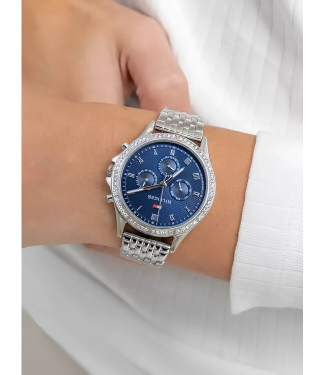 Tommy Hilfiger   Ari 1782141 Quarz Multifunction Silber/Blau Damenuhr