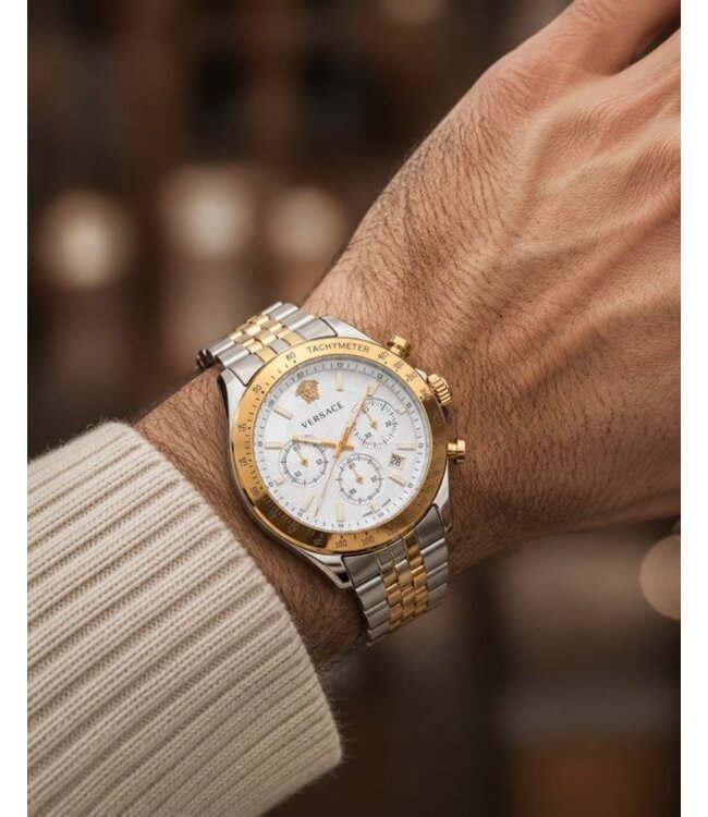Versace  V-Sport Chronograph VEKIA0525 Bicolor/Silber Herrenuhr