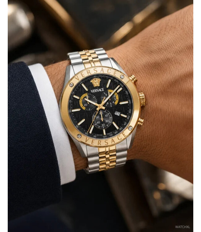 Versace   Athletics Chrono VEKJA0525 Swiss Made Bicolor/Schwarz Herrenuhr