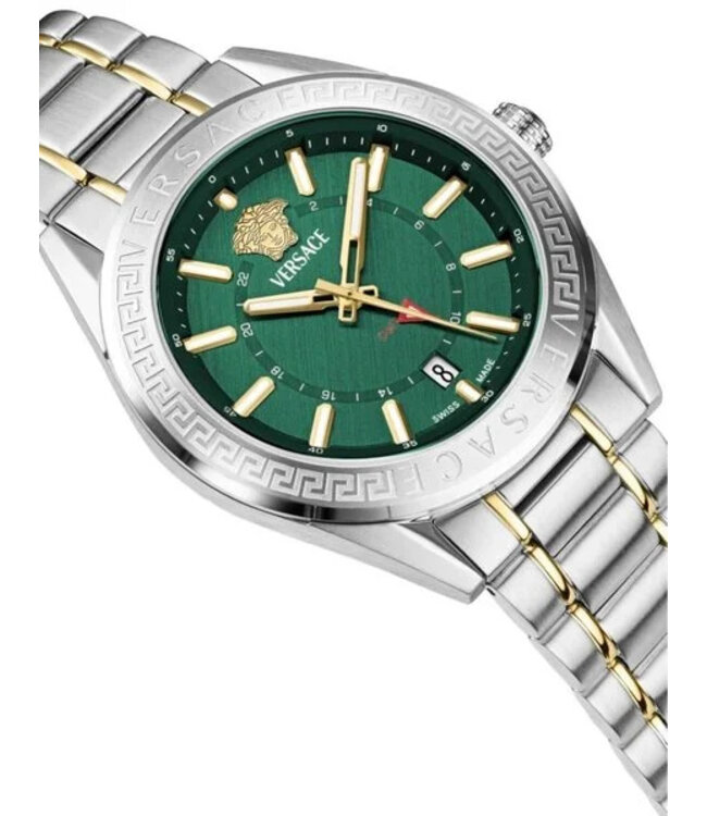 Versace  Greca Urban VEYCA0524 Swiss Made Silber/Grün Herrenuhr