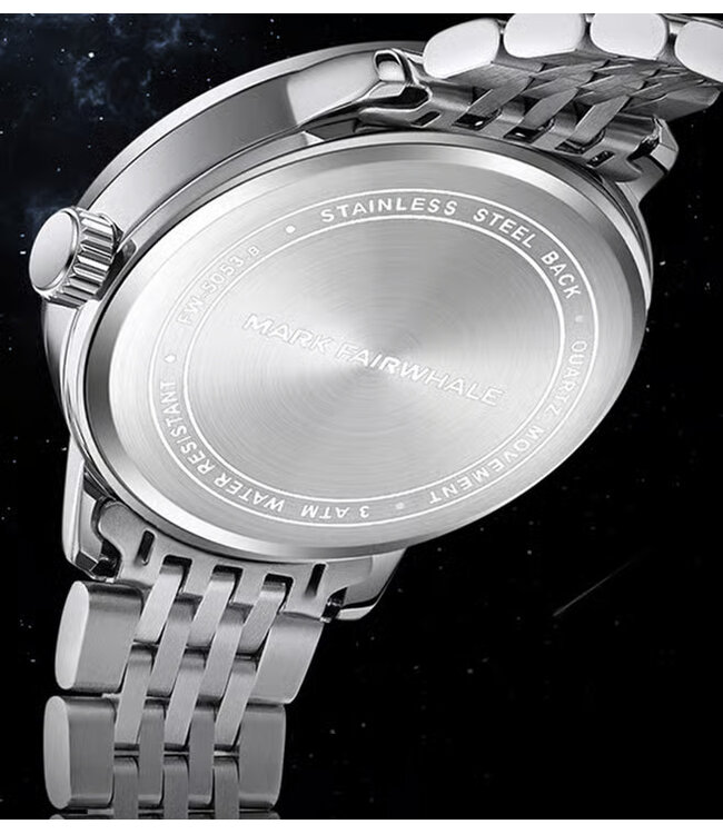 Mark Fairwhale  FW-5053-S1 Quarz Silber/Blau Herrenuhr