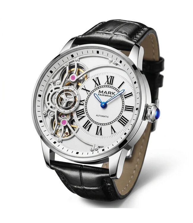 Mark Fairwhale FW-6031-L1 Skeleton Automatik Silber/Schwarz Herrenuhr