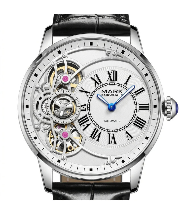 Mark Fairwhale FW-6031-L1 Skeleton Automatik Silber/Schwarz Herrenuhr