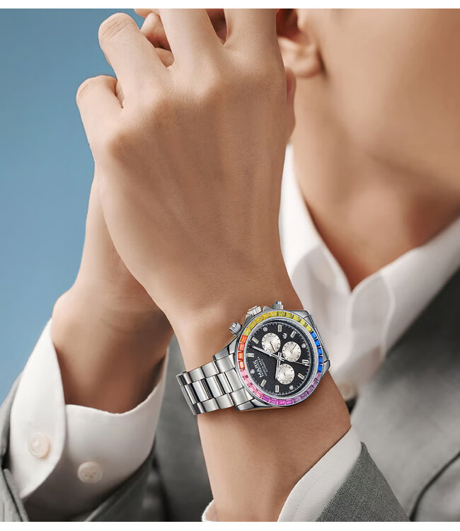Mark Fairwhale  RAINORA FW-6009-S1 Automatik Rainbow Silber Herrenuhr
