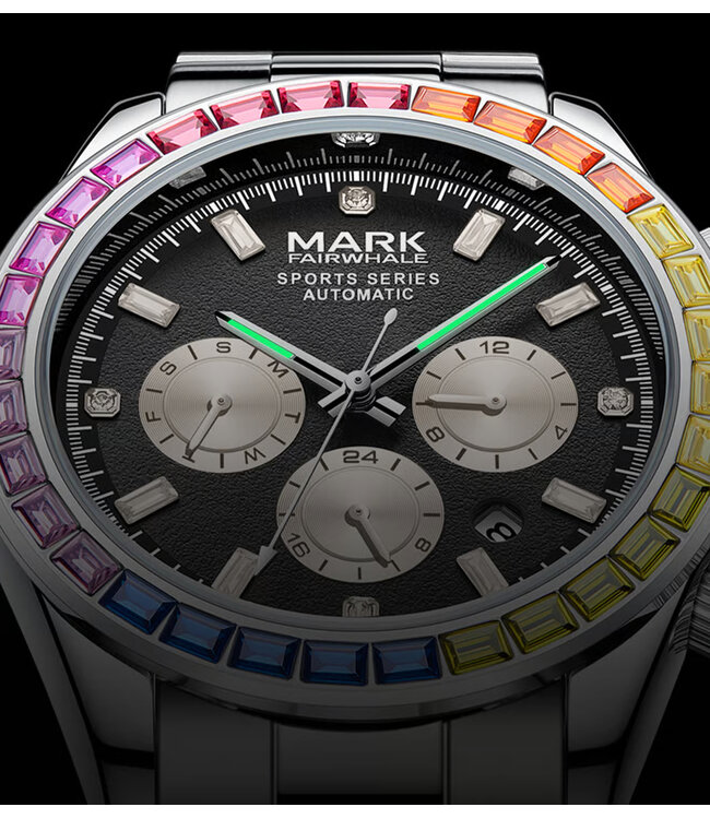 Mark Fairwhale  RAINORA FW-6009-S1 Automatik Rainbow Silber Herrenuhr