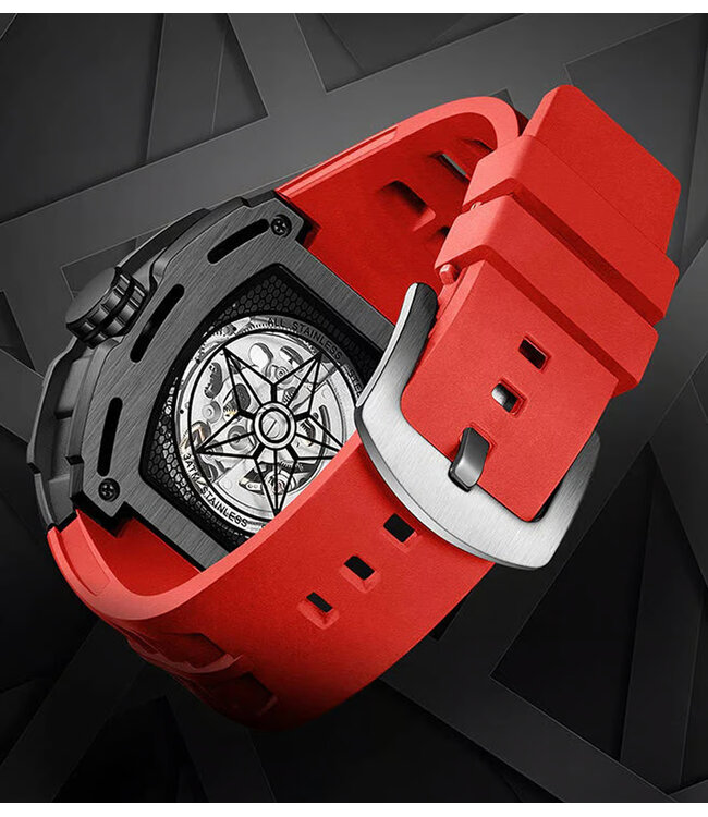 Mark Fairwhale  VARILIO FW-6640-R4 Skeleton Automatik Rot Herrenuhr