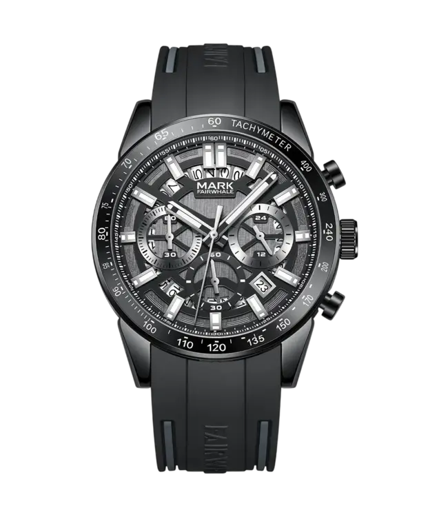 Mark Fairwhale NOCTUM FW-5880-R1 Chronograph Silber/Schwarz Herrenuhr