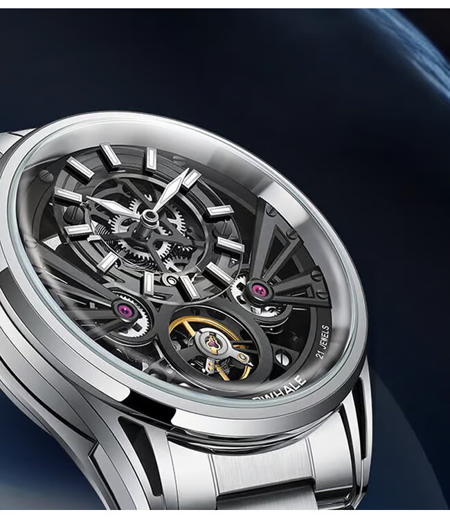 Mark Fairwhale  SKELEON FW-6021-S1 Skeleton Automatik Silber Herrenuhr
