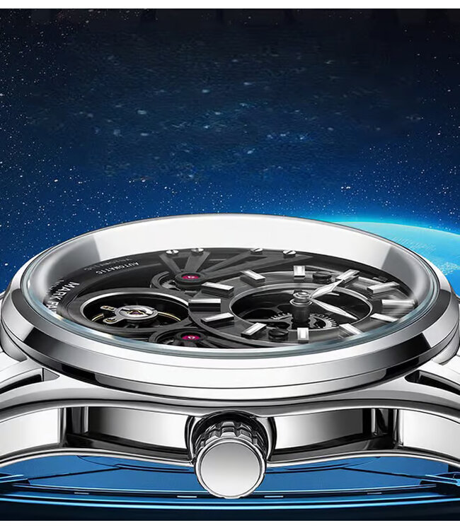 Mark Fairwhale  SKELEON FW-6021-S1 Skeleton Automatik Silber Herrenuhr