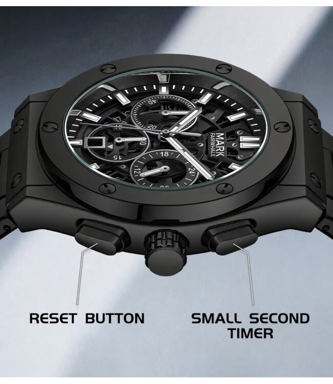 Mark Fairwhale  VELTRON FW-5037-S2 Chronograph Schwarz Herrenuhr