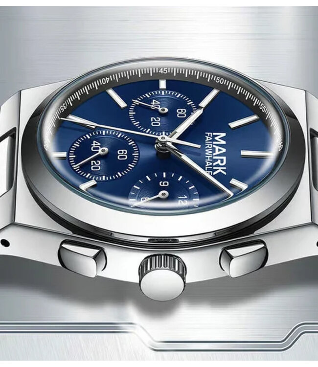 Mark Fairwhale CORDAX FW-5170-S2 Chronograph Silber/Weiss Herrenuhr