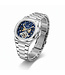 Mark Fairwhale  LUNASKEL FW-6012-S2 Skeleton Mondphase Automatik Silber/Schwarz Herrenuhr