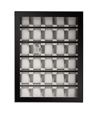 CHRONOGUARD   Uhrenbox CH-1100-30BL Schwarz für 30 Uhren