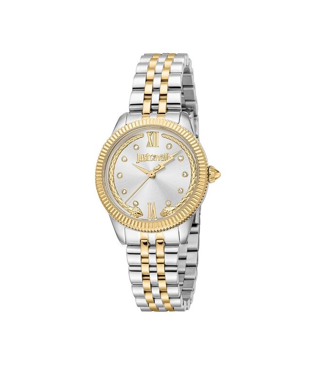 Just Cavalli JC1L315M0085 Quarz Bicolor/Silber Damenuhr Set