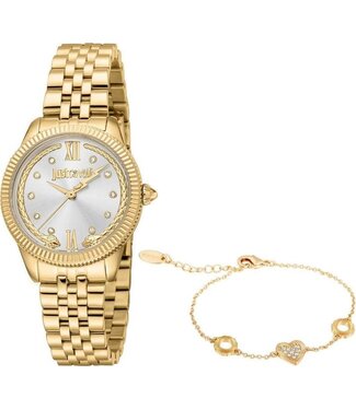 Just Cavalli Valentines JC1L315M0055 Quarz Gold/Silber Damenuhr Set